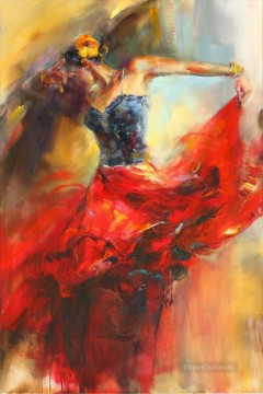 Bailarina de ballet AR Impresionista Pinturas al óleo